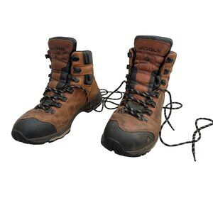 Vasque Vibram Mens Hiking Boots Size 7M Brown/Black Leather Lace Up 716M